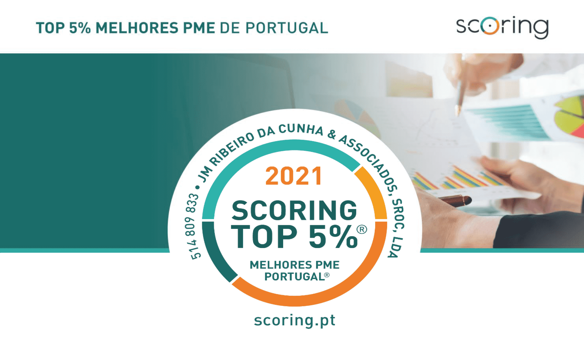 JM Ribeiro da Cunha & Associados distinguida Top 5% Melhores PME