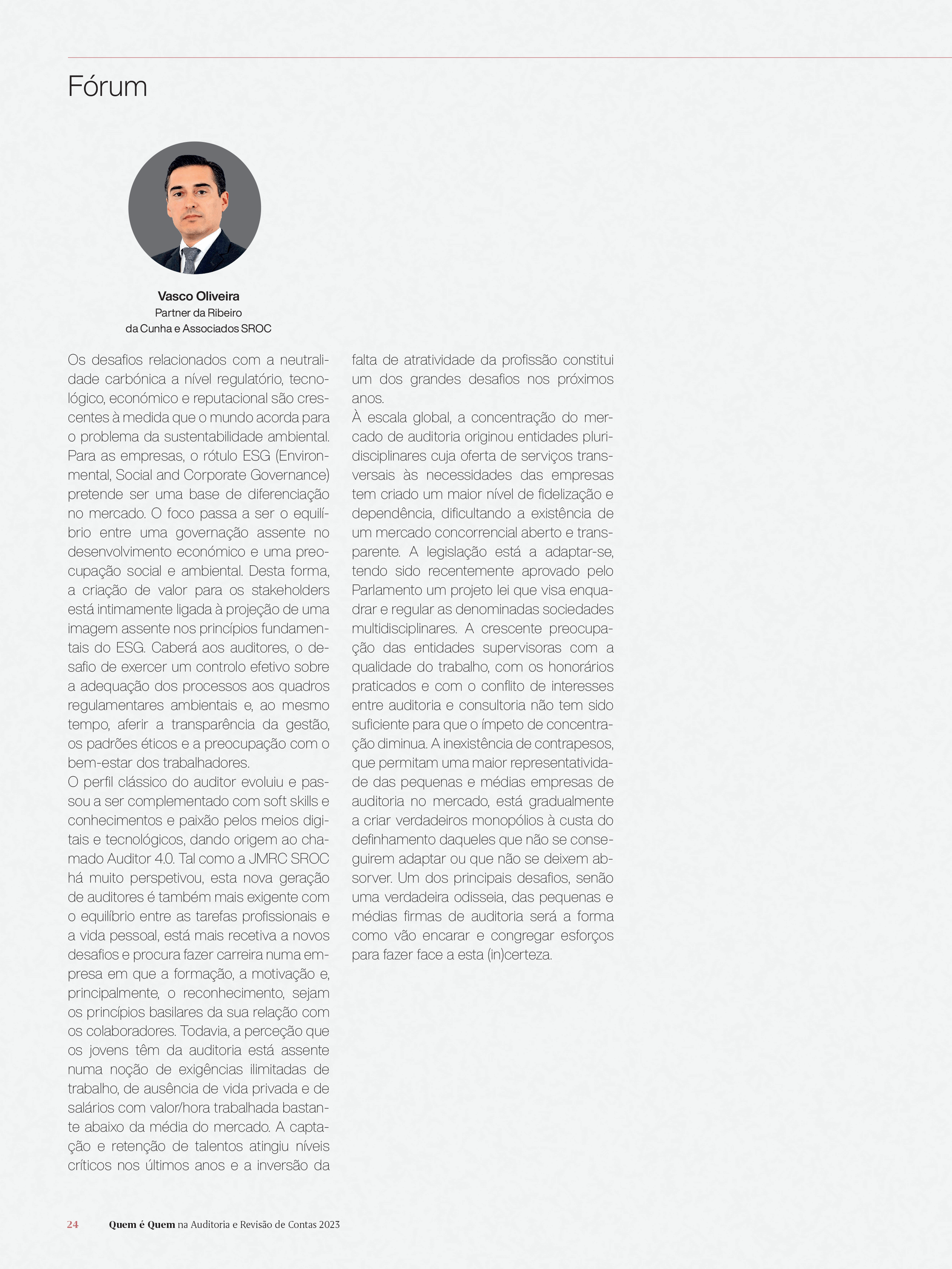 Artigo de Vasco Oliveira | JM Ribeiro da Cunha & Associados