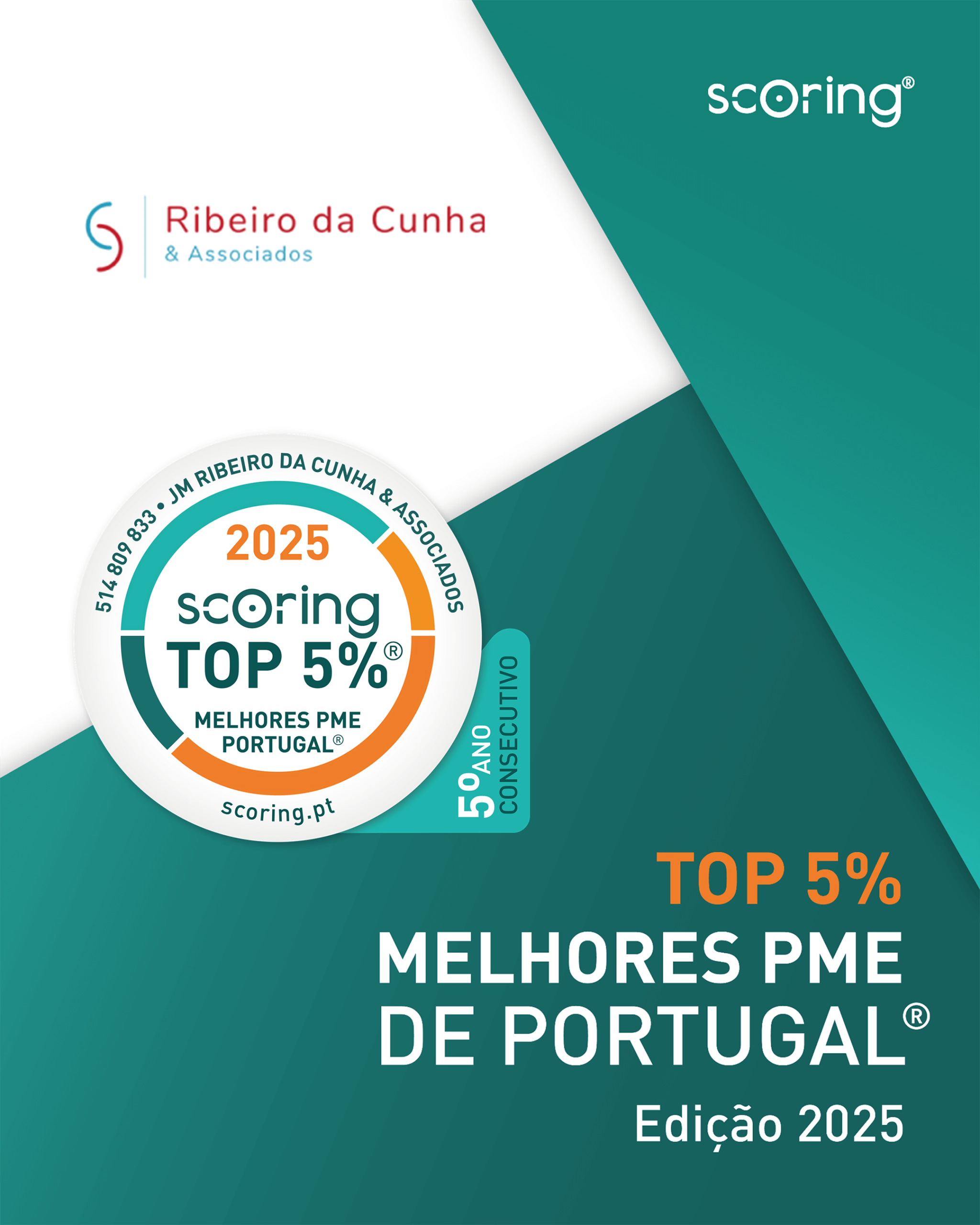JM Ribeiro da Cunha & Associados distinguida Top Scoring 5%