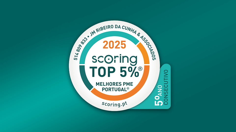 JM Ribeiro da Cunha & Associados renova Selo TOP 5% Melhores PME nacionais (ed. 2025)